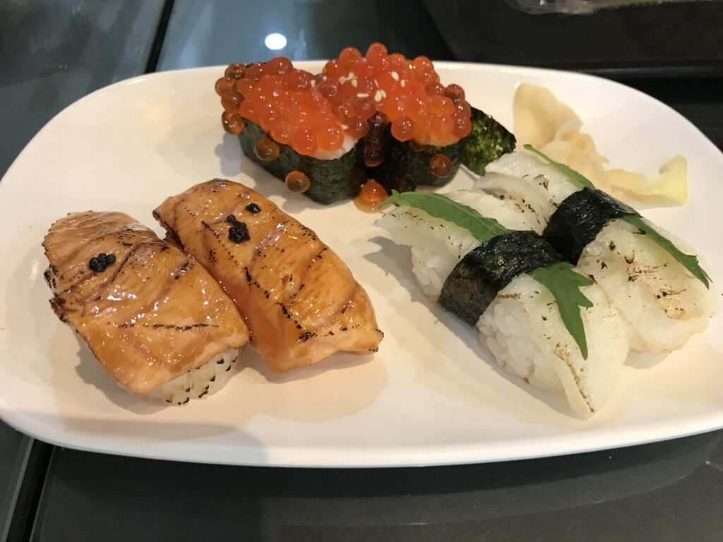 阿裕壽司16-炙燒比目魚-鮭魚-鮭魚卵